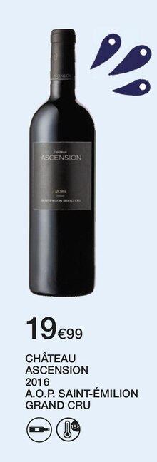 2016 A.O.P. SAINT-ÉMILION GRAND CRU - Monoprix à Villeneuve-Saint-Georges 2016 A.O.P. SAINT-ÉMILION GRAND CRU en promo chez Monoprix Villeneuve-Saint-Georges à 19,99 €