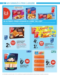 Prix et réduction Poisson surgelé dans le prospectus E.Leclerc en cours Offre Poisson surgelé dans le catalogue E.Leclerc du moment à la page 34