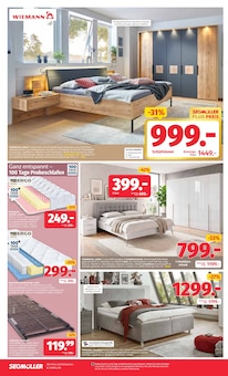 Bett im aktuellen Segmüller Prospekt (Ludwigshafen (Rhein)) Bett im Segmüller Prospekt "Zum Glück gibt’s Segmüller - Glückswochen" mit 8 Seiten (Ludwigshafen (Rhein))