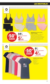 Promos Pyjama Femme dans le catalogue "LES PRIX BAS de la semaine" de Hyper U Pyjama Femme en promo dans le catalogue Hyper U à la page 23