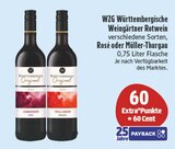 Weingärtner Rotwein oder Rosé oder Miüller-Thurgau Angebote von WZG Württembergische bei EDEKA Erlangen