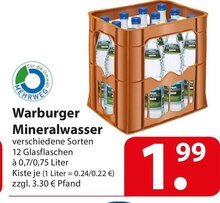 famila Nordost Detmold - Warburger Mineralwasser Warburger Mineralwasser Angebot bei famila Nordost Detmold im Prospekt "besser als gut!"