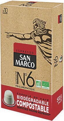 Capsules à café espresso n°6 bio - Géant Casino à Paris Capsules à café espresso n°6 bio en promo chez Géant Casino Paris à 1,99 €