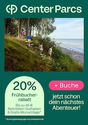 Aktueller Center Parcs Reise Prospekt in Essen und Umgebung, "20% Frühbucherrabatt" mit 1 Seite, 01.01.2026 - 31.07.2026