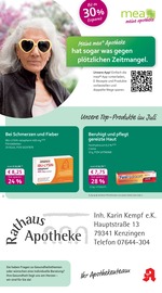 mea - meine apotheke Apotheke Prospekt der aktuellen Woche mit 4 Seiten, gültig von 01.07.2025 bis 31.07.2025, in Kenzingen und Umgebung Aktueller mea - meine apotheke Apotheke Prospekt in Kenzingen und Umgebung, "Unsere Juli-Angebote" mit 4 Seiten, 01.07.2025 - 31.07.2025