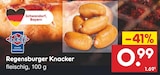 Netto Marken-Discount Höchstädt - Regensburger Knacker Angebot im Prospekt Regensburger Knacker bei Netto Marken-Discount im Höchstädt Prospekt für 0,99 €