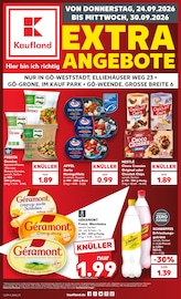 Kaufland Supermarkt Prospekt der aktuellen Woche mit 8 Seiten, gültig von 24.09.2026 bis 30.09.2026, in Northeim und Umgebung Aktueller Kaufland Supermarkt Prospekt in Northeim und Umgebung, "EXTRA-ANGEBOTE" mit 8 Seiten, 24.09.2026 - 30.09.2026