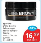 Shine Brown Bräunungsbeschleuniger Creme von Byrokko für 16,99 € bei budni im Angebot Shine Brown Bräunungsbeschleuniger Creme von Byrokko im aktuellen budni Prospekt