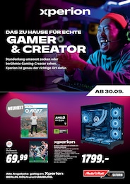 MediaMarkt Saturn Prospekt "xperion DAS ZUHAUSE FÜR ECHTE GAMER & CREATOR", 11 Seiten, 30.09.2026 - 06.10.2026