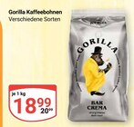 Kaffeebohnen von Gorilla im aktuellen GLOBUS Prospekt