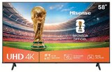 Téléviseur LED UHD 4K 58" - HISENSE - Hyper U à Livry-Gargan Téléviseur LED UHD 4K 58" - HISENSE en promo chez Hyper U Livry-Gargan à 329,00 €