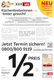 XXXLutz Möbelhäuser Prospekt: "Küchentesterinnen und -tester gesucht!", 4 Seiten, 10.03.2025 - 05.04.2025