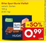 Bunte Vielfalt Nugat von Ritter Sport im aktuellen Netto Marken-Discount Prospekt für 0,99 €