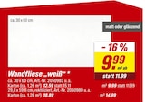 toom Baumarkt Lingen - Wandfliese „weiß“ Angebot im Prospekt Wandfliese „weiß“ bei toom Baumarkt im Lingen Prospekt für 12,59 €
