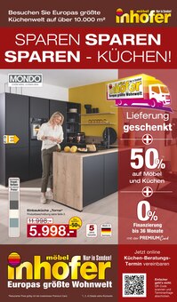Möbel Inhofer Prospekt SPAREN SPAREN SPAREN - KÜCHEN! mit  Seiten in Wäschenbeuren und Umgebung