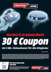 MediaMarkt Saturn Elektromärkte Prospekt der aktuellen Woche mit 1 Seite, gültig von 27.10.2026 bis 02.11.2026, in Bergheim und Umgebung Aktueller MediaMarkt Saturn Elektromärkte Prospekt in Bergheim und Umgebung, "30 € Coupon" mit 1 Seite, 27.10.2026 - 02.11.2026