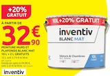 Peinture Murs et Plafonds Blanc Mat - INVENTIV en promo chez Mr.Bricolage Argenteuil à 32,90 €