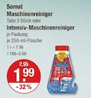 Maschinenreiniger Tabs 3 Stück im V-Markt Prospekt Maschinenreiniger Tabs 3 Stück von Somat im aktuellen V-Markt Prospekt für 1,99 €