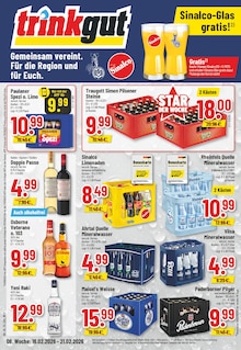 Trinkgut Prospekt der Woche "Aktuelle Angebote" Seite 1, 16.02.2026 bis 21.02.2026 für Voerde Aktueller Trinkgut Prospekt "Aktuelle Angebote" Seite 1 von 10 Seiten für Voerde