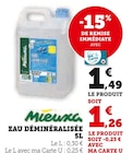 Eau déminéralisée 5L - Mieuxa dans le catalogue Super U