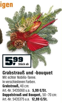 OBI Glinde - Grabstrauß und -bouquet Grabstrauß und -bouquet Angebot bei OBI Glinde im Prospekt "JEDER RAUM EIN HINGUCKER"