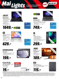 Samsung Galaxy im MediaMarkt Saturn Prospekt "LET'S GO DEALS - Mailights" auf Seite 4