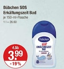 SOS Erkältungszeit Bad von Bübchen im aktuellen V-Markt Prospekt für 3,99 €