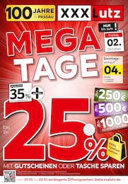 XXXLutz Prospekt für Passau mit 4 Seiten XXXLutz Prospekt für Passau: "MEGA-TAGE", 4 Seiten, 26.09.2026 - 02.10.2026