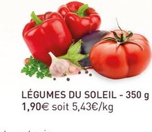 Légumes du soleil - NaturéO à Paris Légumes du soleil en promo chez NaturéO Paris à 1,90 €