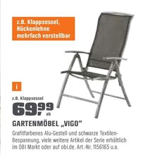 OBI Germersheim - Gartenmöbel „VIGO“ Gartenmöbel „VIGO“ Angebot bei OBI Germersheim im Prospekt ALLES MACHBAR
