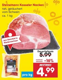 Netto Marken-Discount Gehrden - Kasseler Nacken Kasseler Nacken Angebot bei Netto Marken-Discount Gehrden im Prospekt "DAS GIBT ES NUR BEI NETTO! DIESE WOCHE DAUERTIEFPREIS-ARTIKEL NOCHMAL REDUZIERT"