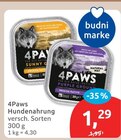 Hundenahrung von 4Paws im aktuellen budni Prospekt für 1,29 €