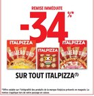 -34% de remise immédiate sur tout Italpizza - Italpizza en promo chez Intermarché Montpellier