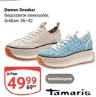 Damen-Sneaker Angebote von Tamaris bei GLOBUS Rüsselsheim für 49,99 €