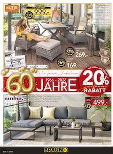 Gartenmöbel im BRAUN Möbel-Center Prospekt "GARTENMÖBEL FRÜHLINGS-TRENDS" mit 8 Seiten (Freiburg (Breisgau))