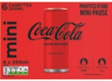 Promo Le 2ème à -30% sur la gamme de mini boîtes Coca Cola à  dans le catalogue Supermarchés Match à Villeneuve-d'Ascq