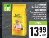 Bio Café Intención ganze Bohnen Angebote von J. J. Darboven bei E center Dresden für 13,99 €