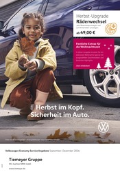 Volkswagen Prospekt für Recklinghausen mit 1 Seite Volkswagen Prospekt für Recklinghausen: "Herbst im Kopf. Sicherheit im Auto.", 1 Seite, 01.09.2026 - 31.12.2026