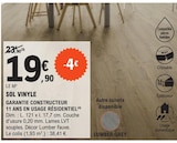 Sol vinyle - E.Leclerc à Troyes Sol vinyle en promo chez E.Leclerc Troyes à 19,90 €