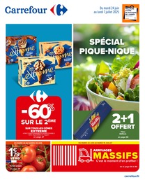 Prospectus Carrefour, "SPÉCIAL PIQUE-NIQUE" à Saint-Germain-Lembron et alentours, 86 pages, 24/06/2025 - 07/07/2025 Catalogue Carrefour "SPÉCIAL PIQUE-NIQUE" à Saint-Germain-Lembron et alentours, 86 pages, 24/06/2025 - 07/07/2025