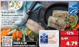 Kabeljaurückenfilet von K-BLUE BAY für 4,79 € bei Kaufland im Angebot Kabeljaurückenfilet von K-BLUE BAY im aktuellen Kaufland Prospekt