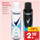 Deospray im Angebot bei Netto Marken-Discount in Bremerhaven Deospray Angebote von Rexona bei Netto Marken-Discount Bremerhaven für 2,19 €