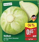 Weißkohl Angebot im ALDI Nord Prospekt Weißkohl im ALDI Nord Prospekt zum Preis von 0,65 €