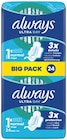 Ultra Day Binden Big Pack von Always für 2,99 € bei REWE im Angebot Ultra Day Binden Big Pack von Always im aktuellen REWE Prospekt