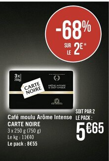 Casino Supermarchés Amnéville - Café moulu Arôme Intense Promo Café moulu Arôme Intense dans le catalogue Casino Supermarchés "Maxi Pâques" à Amnéville