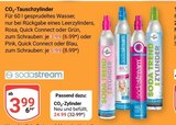 Aktuelle Haushaltskleingeräte Angebote bei GLOBUS in Bochum Aktuelles CO₂-Tauschzylinder Rosa, Quick Connect oder Grün Angebot bei GLOBUS in Bochum ab 3,99 €