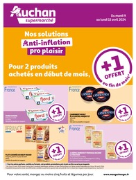 Catalogue Auchan Supermarché "Nos solutions Anti-inflation pro plaisir" à Issoire et alentours, 2 pages, 09/04/2024 - 15/04/2024