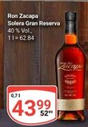 Solera Gran Reserva im Angebot bei GLOBUS in Essen Solera Gran Reserva Angebote von Ron Zacapa bei GLOBUS Essen für 43,99 €