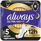 Serviettes Ultra Night - ALWAYS dans le catalogue Colruyt