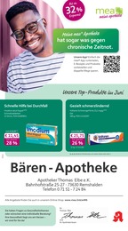 Aktueller mea - meine apotheke Apotheken Prospekt für Remshalden: Unsere Juni-Angebote mit 4} Seiten, 01.06.2026 - 30.06.2026